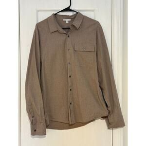 James Perse Neutral Men's Button Down Shirt - Size 2/Medium